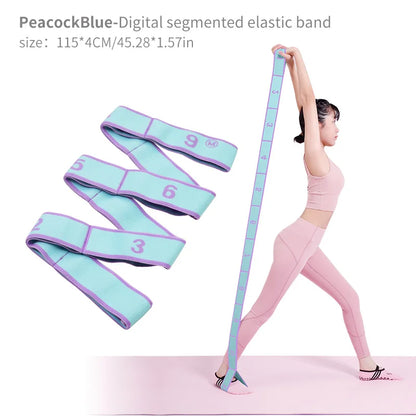 Elastic Yoga Stretching Strap with Loops, Stretch Strap for Ballet, Leg, Body, Stretch Band for Yoga, Dance, Pilates, Gymnastics